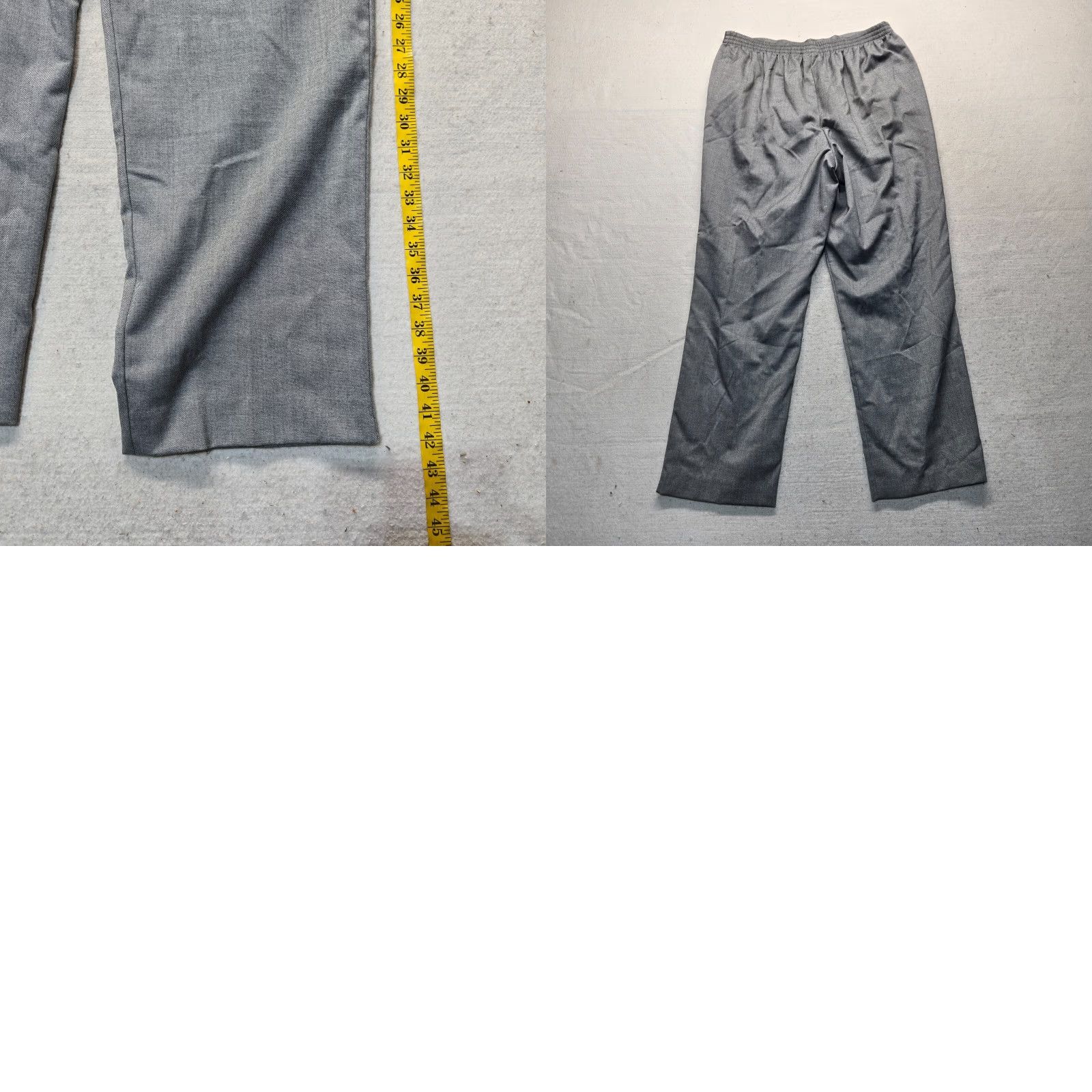 Vintage ALFRED DUNNER Dress Pants Solid Gray 14 Women Stretch Polyester Spandex Adult Women's Pants 14 Gray Size 36" / US 14 / IT 50 - 8 Thumbnail