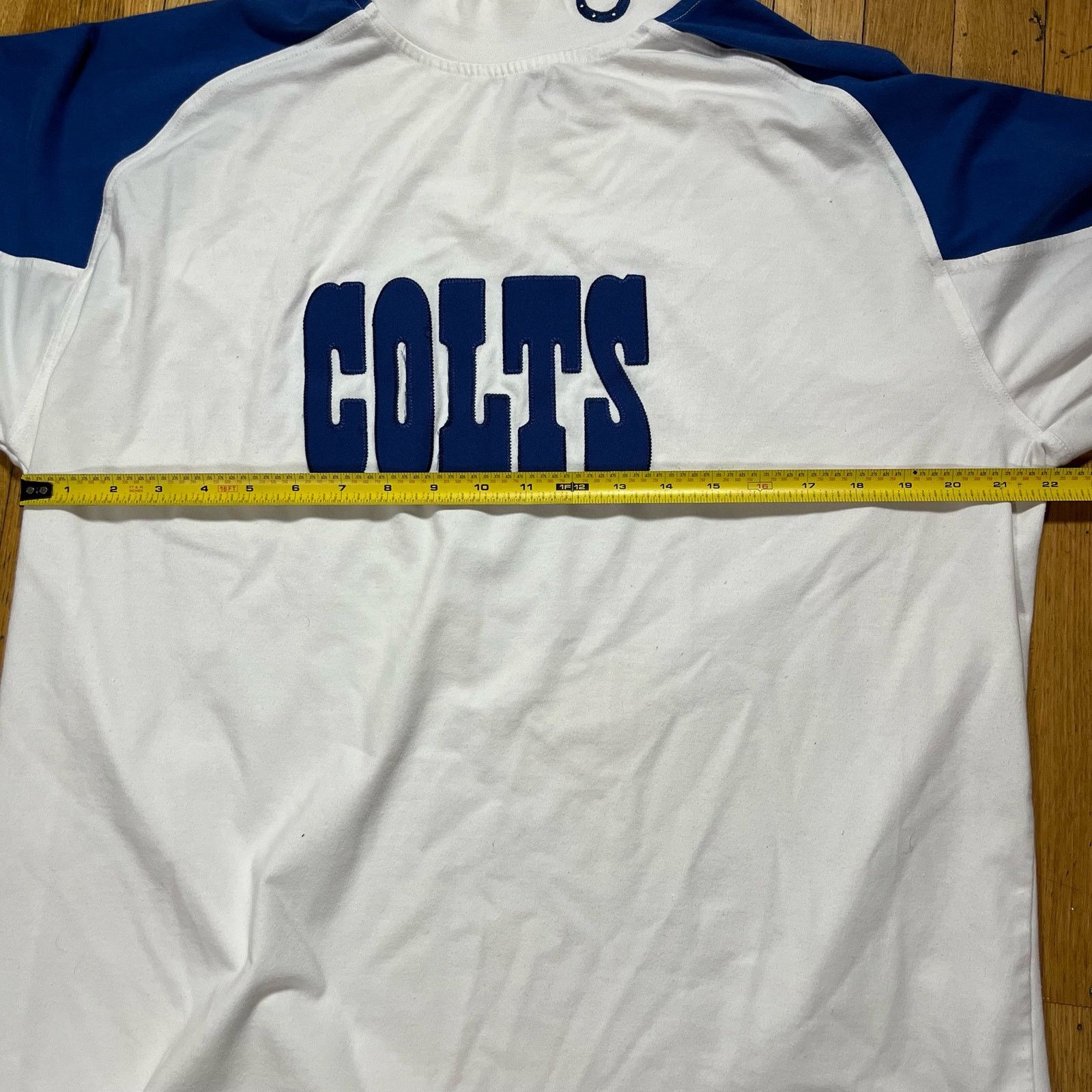 Reebok Y2K 90s Reebok Colts Turtleneck Sweatshirt Sz L White & Blue Size US L / EU 52-54 / 3 - 6 Thumbnail