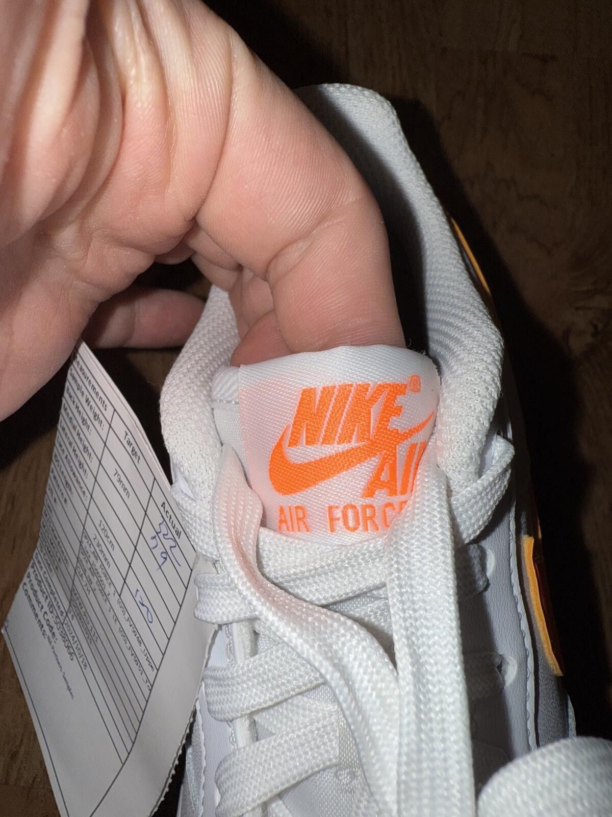 Nike Nike Air Force 1 Low White Bright Safety Orange (GS) Sample Size US 5 / EU 37 - 10 Thumbnail