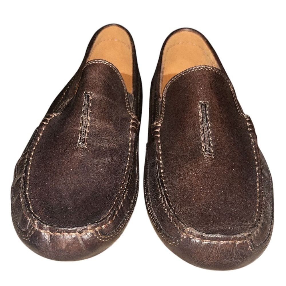 Clarks Clarks Ashmont Race Leather Smooth Brown Slip On Loafers Size US 10 / EU 43 - 3 Thumbnail