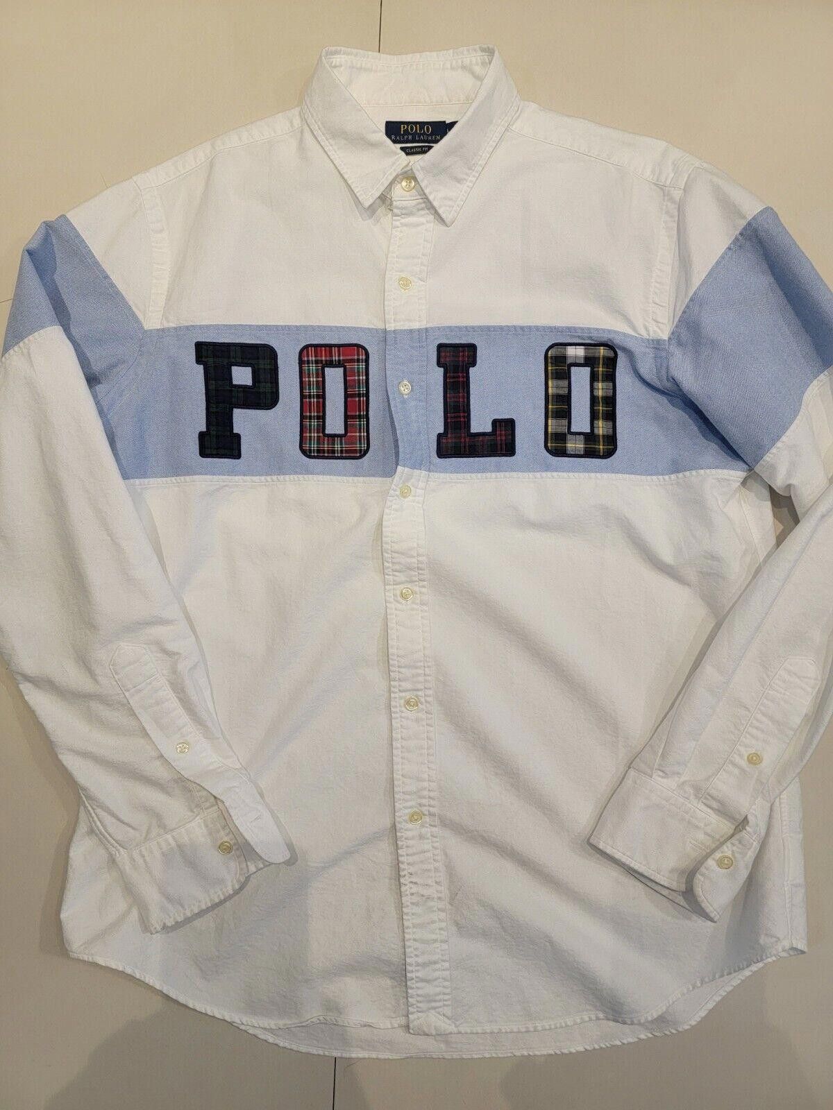 Polo Ralph Lauren POLO RALPH LAUREN WHITE OVERSIZED LOGO DESIGN SZ Large Size US L / EU 52-54 / 3 - 1 Thumbnail