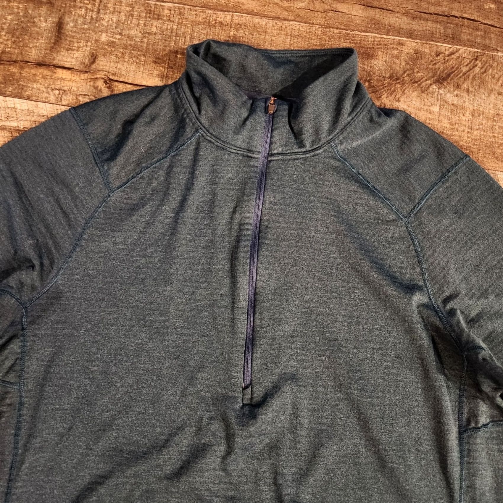 Patagonia Patagonia Capilene Pullover Mens Large Green 1/4 Zip Long Sleeve Baselayer Top Size US L / EU 52-54 / 3 - 7 Thumbnail