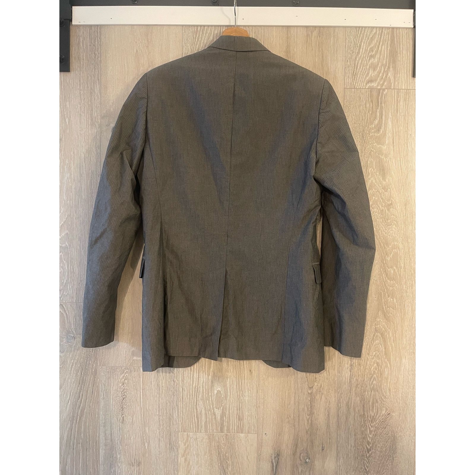 IKKS Ikks- pin Stripe Blazer / size 38R / Gray Size 38R - 2 Thumbnail