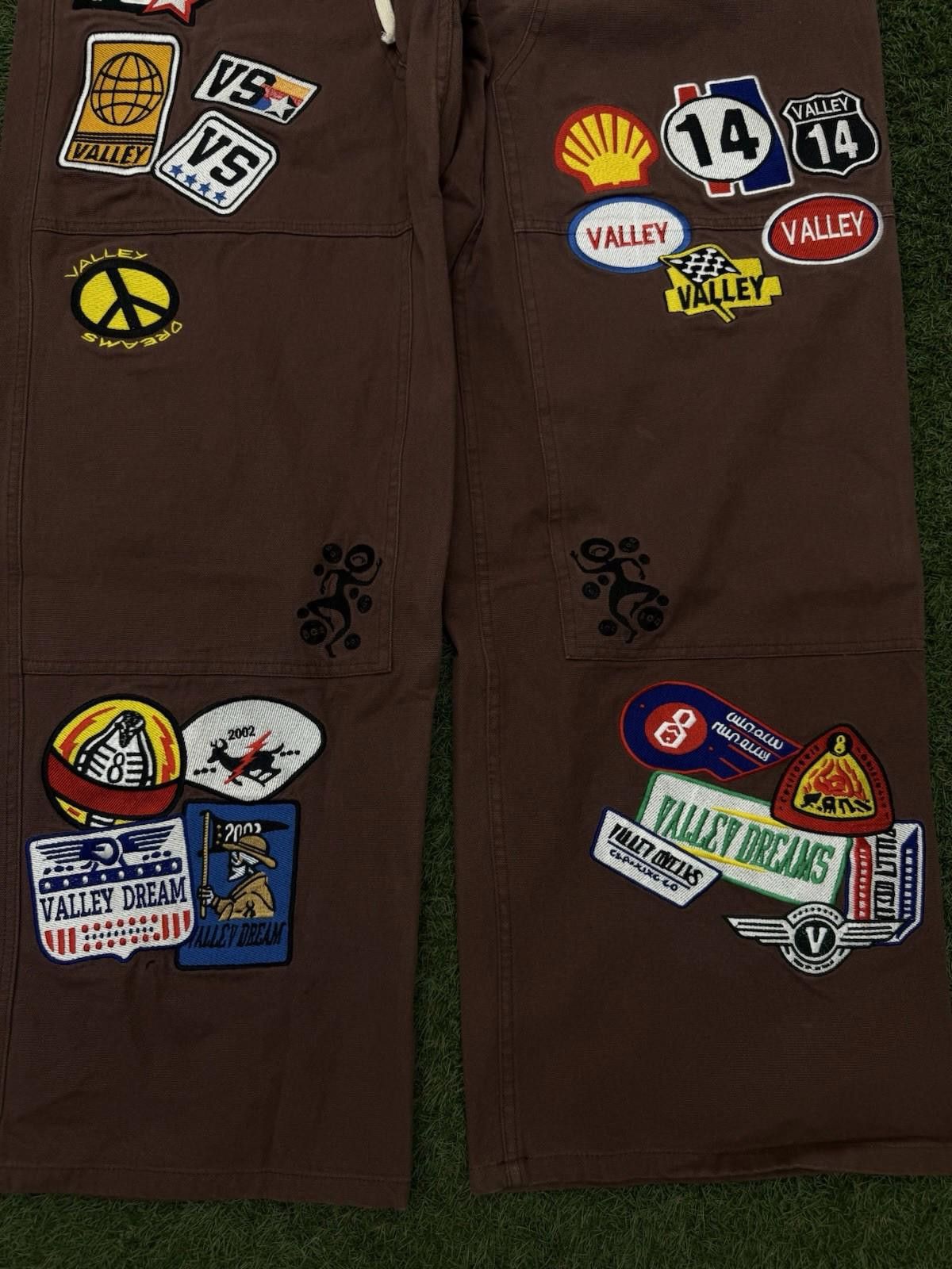 Vale Valley Baggy Patchwork Denim Brown Jeans Size 38 (NEW) Size US 38 / EU 54 - 3 Thumbnail