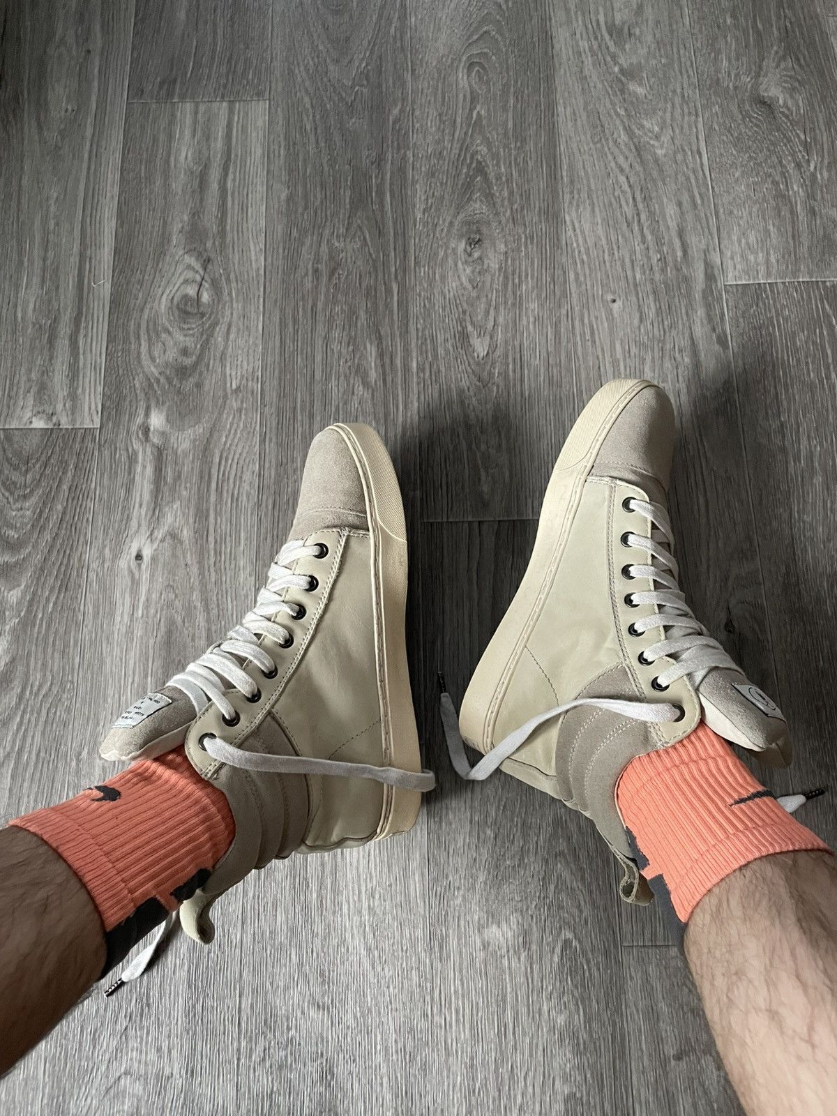 Allsaints ALLSAINTS SPITALFIELDS SUEDE HI-TOP SHOUS Size US 8 / EU 41 - 21 Thumbnail