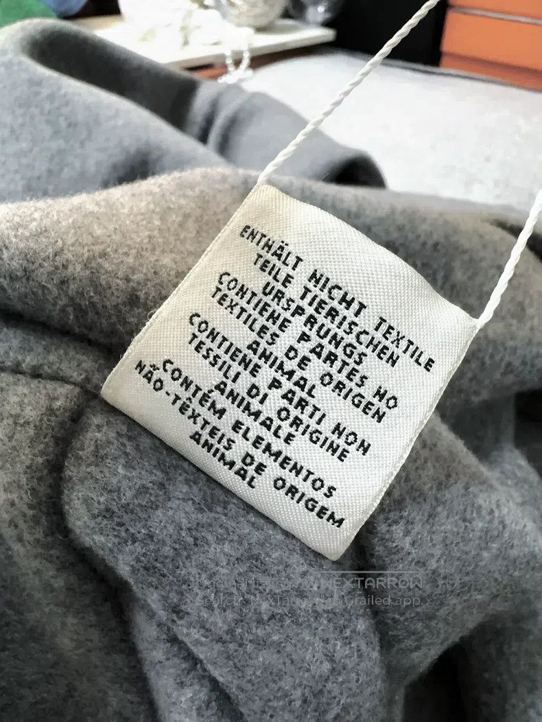 Hermes Hermes Gray Double-Breasted Cashmere Coat with Belt Size XXS / US 00 / IT 34 - 8 Thumbnail
