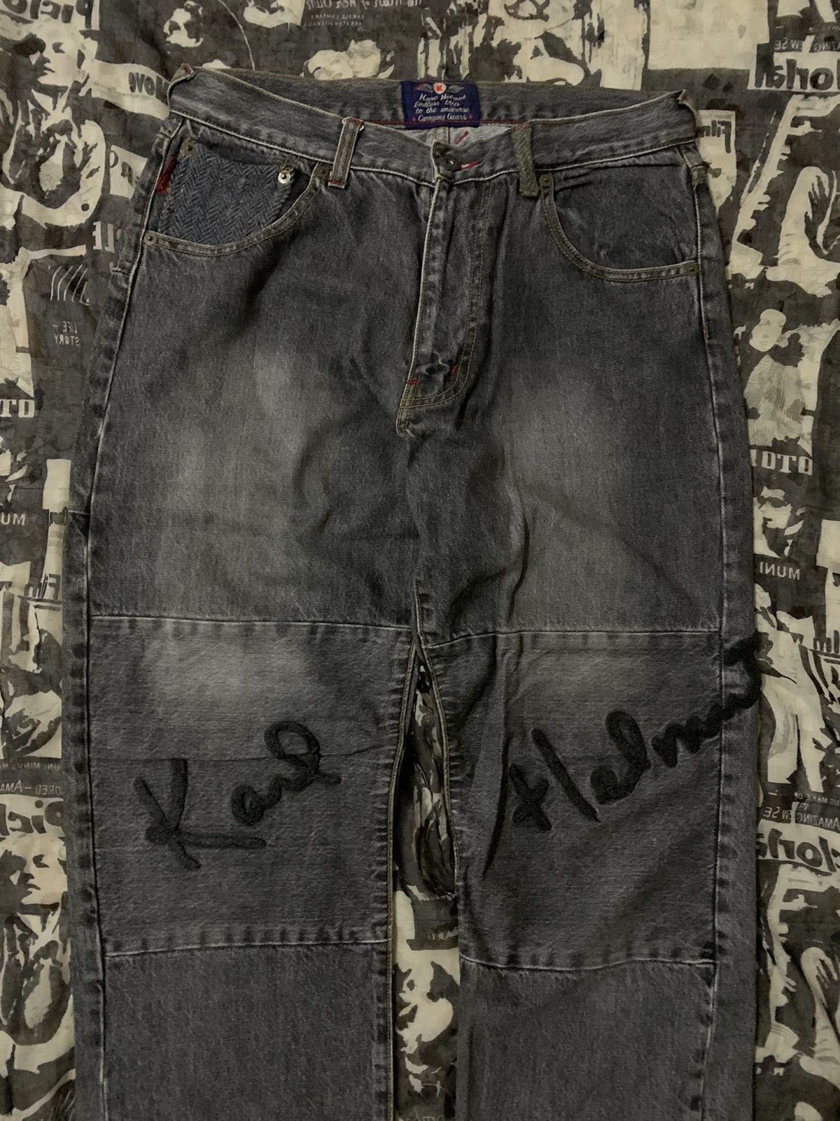 Karl Helmut 💥Vintage Karl Helmut Patchwork Denim Size US 30 / EU 46 - 3 Thumbnail