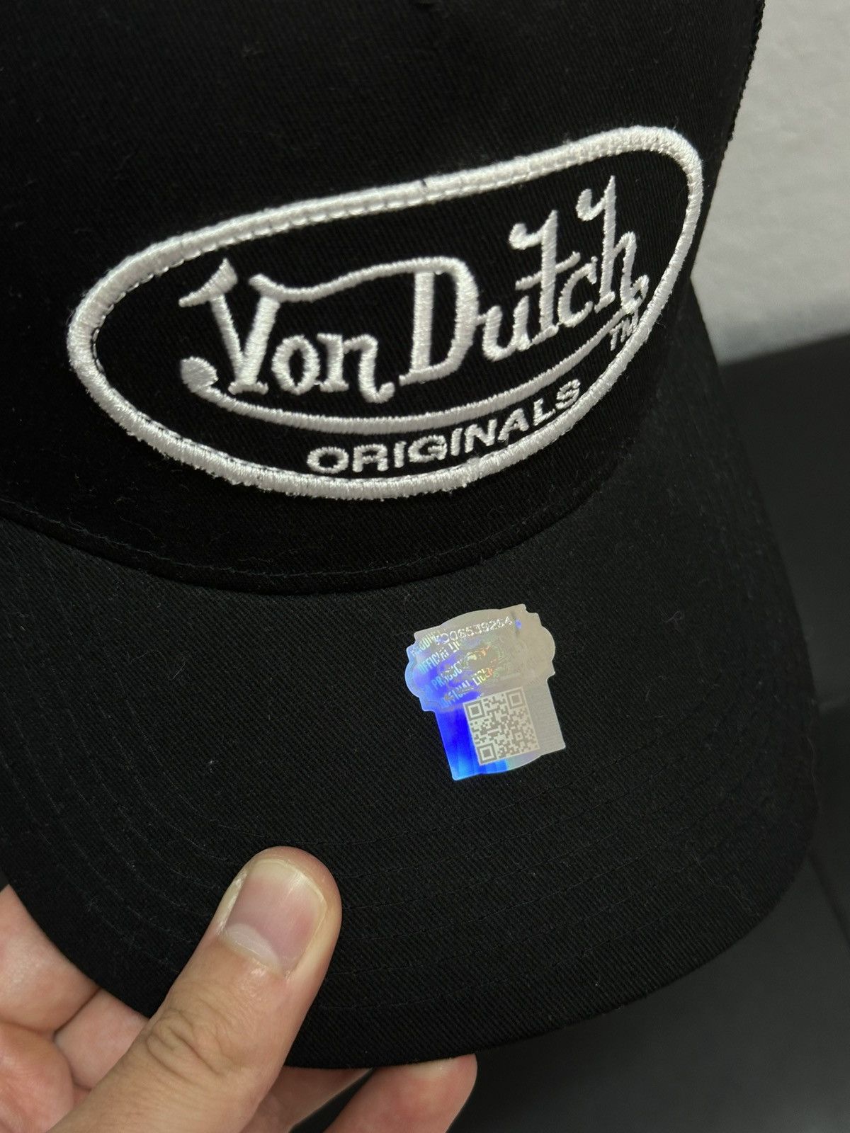 Von Dutch Vintage Von Dutch Trucker Cap Black Adjustable Big Logo Size ONE SIZE - 2 Thumbnail