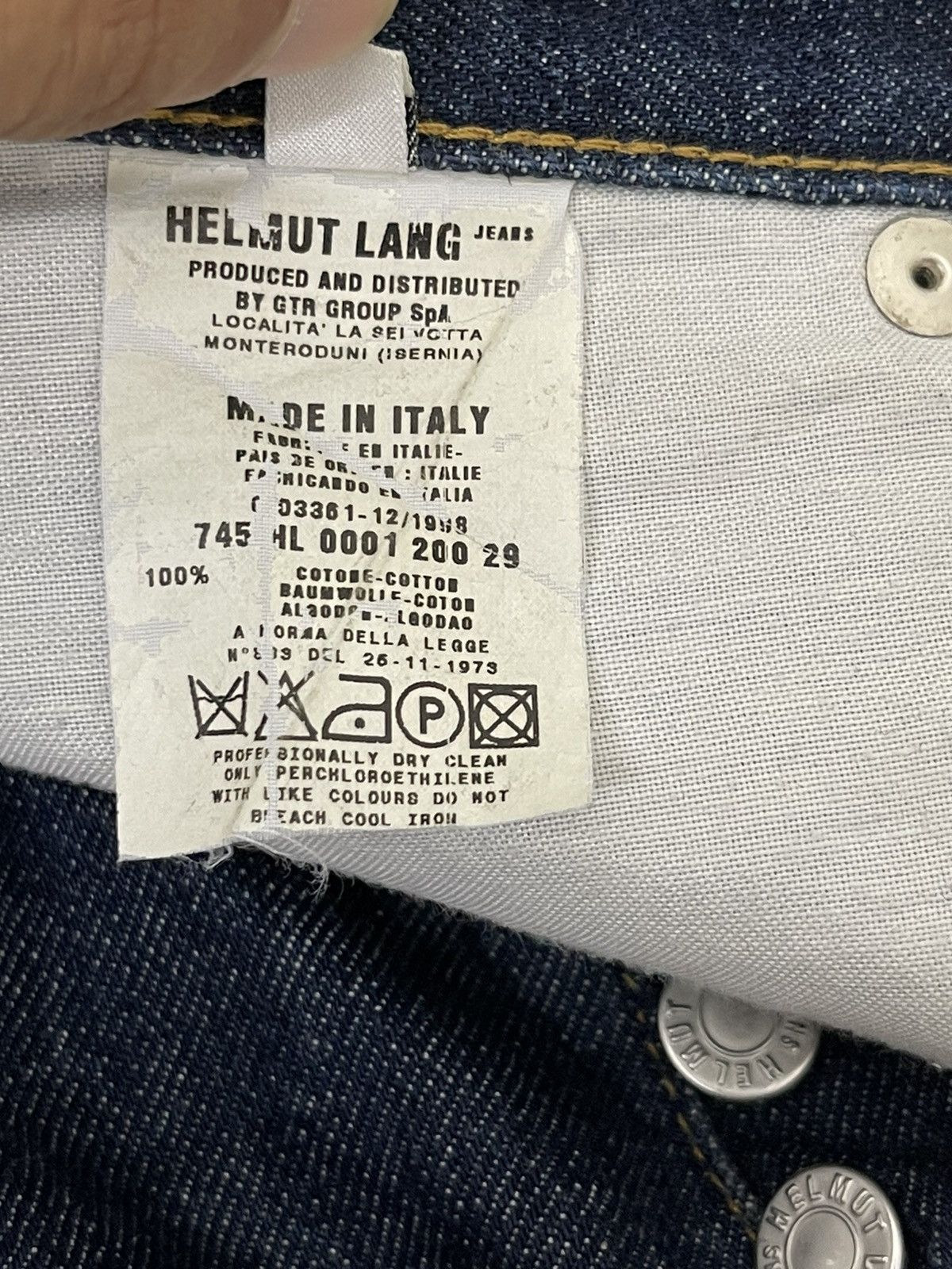 Helmut Lang Vtg 1998 Helmut Lang Jeans Slim 8🟦2 Size US 29 - 20 Thumbnail