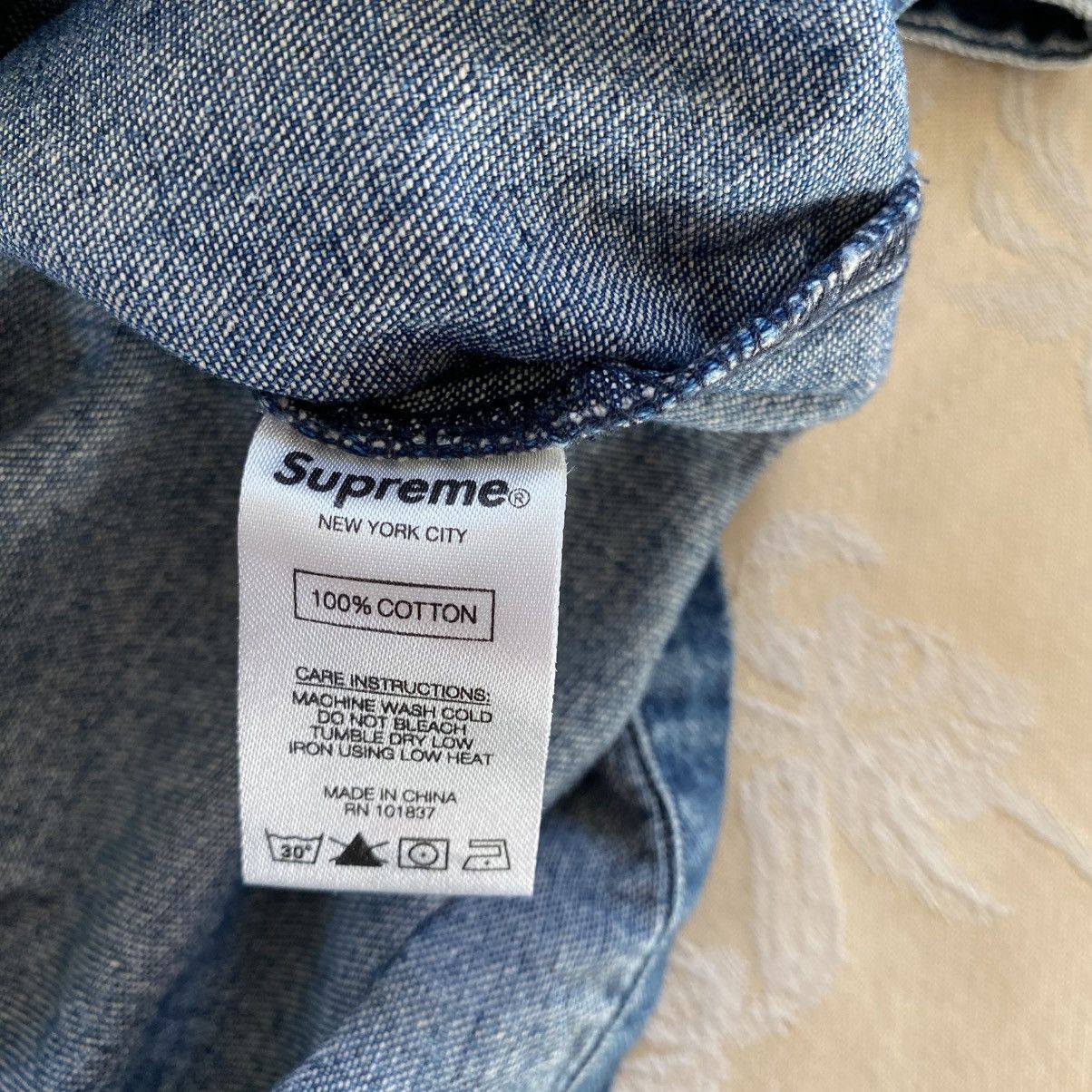 Supreme Supreme Vampire Denim Zip Up Shirt Blue 2018 Sean Cliver Size US M / EU 48-50 / 2 - 6 Thumbnail