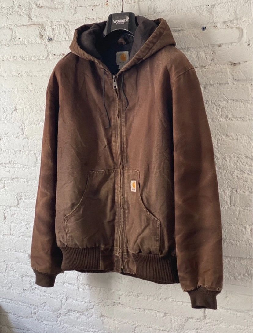 image of Carhartt Work Jacket in Brown, Men's (Size Medium)