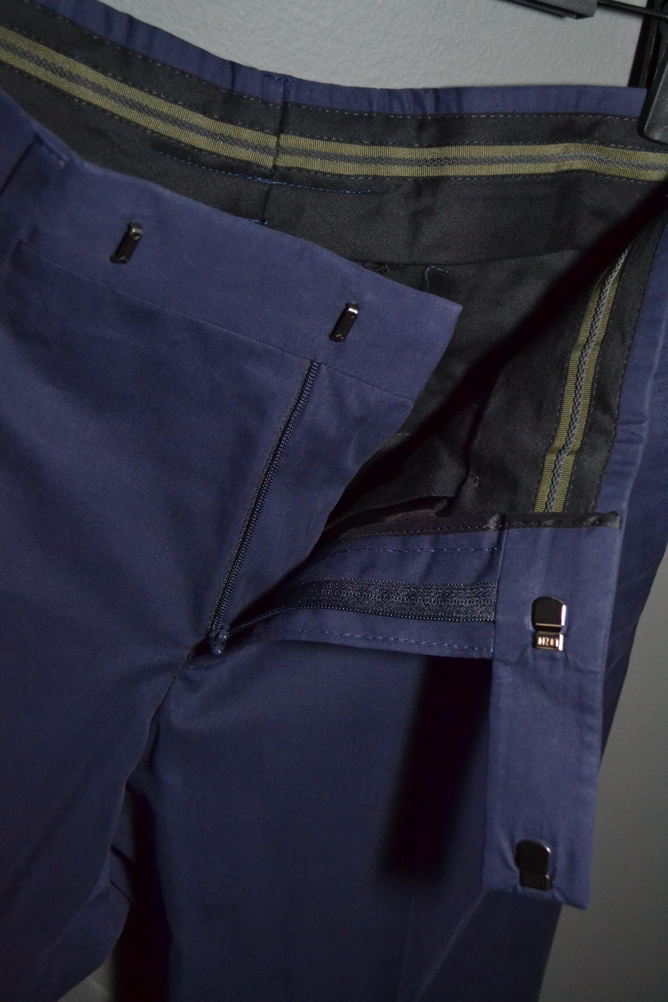 Z Zegna Z Zegna Modern Drop 8 Deco Blue Cotton Suit 44 R Size 44R - 21 Thumbnail