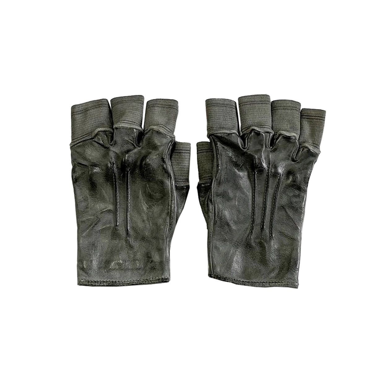 Carol Christian Poell Carol Christian Poell Taped Seam Fingerless Gloves Size 44 - 1 Thumbnail