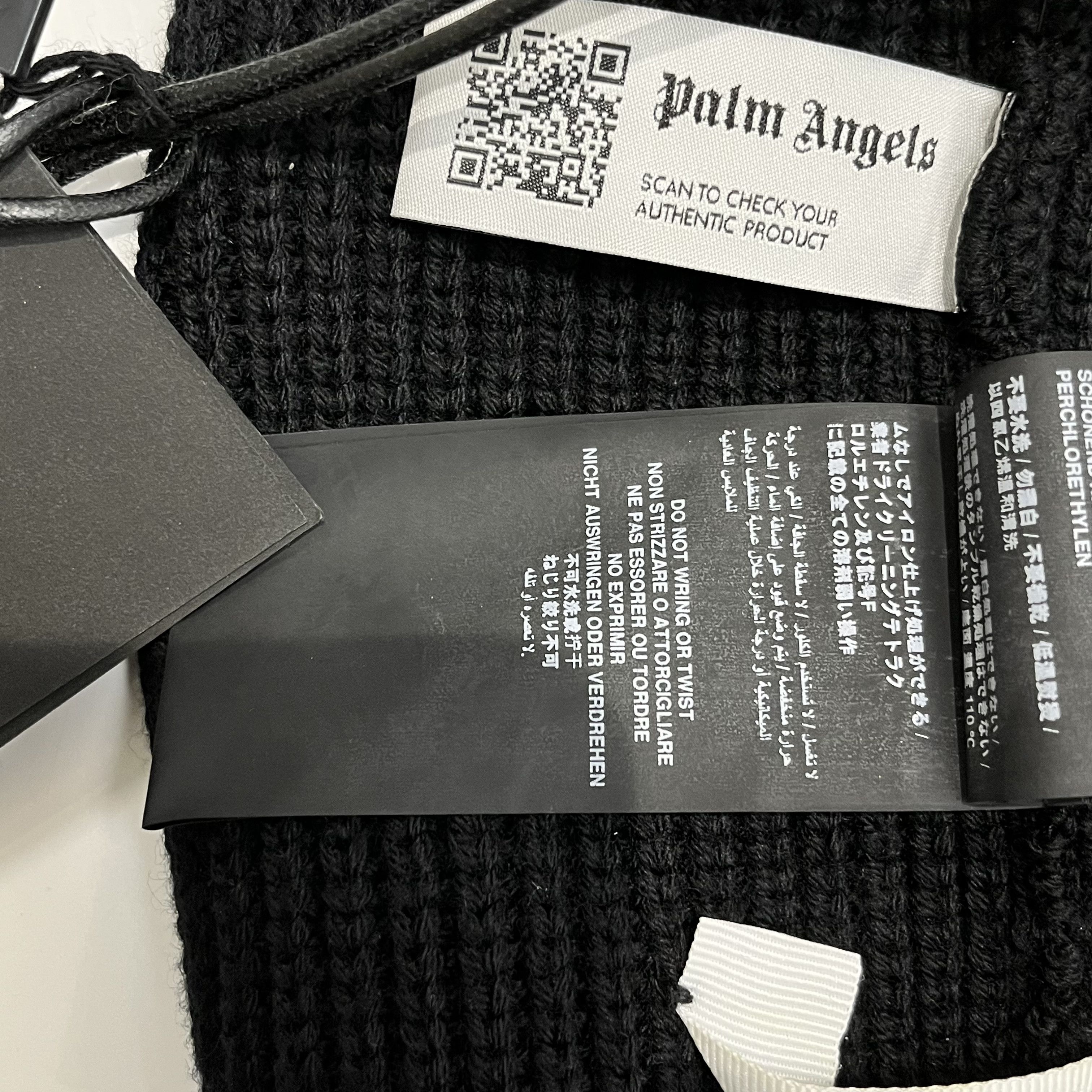Palm Angels Palm Angels Knitted Beanie Black Size ONE SIZE - 6 Thumbnail