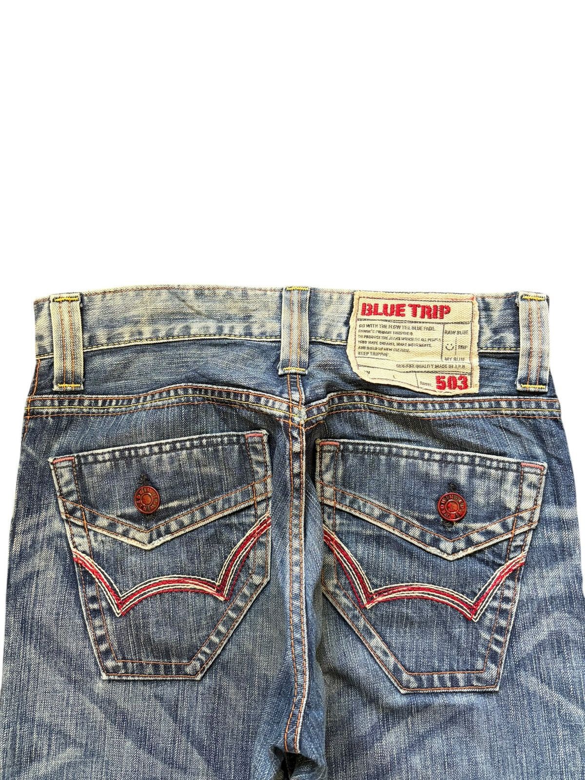 Edwin Vintage Edwin 503 Faded Wash Distress Bootcut Jeans Size 29" - 4 Thumbnail