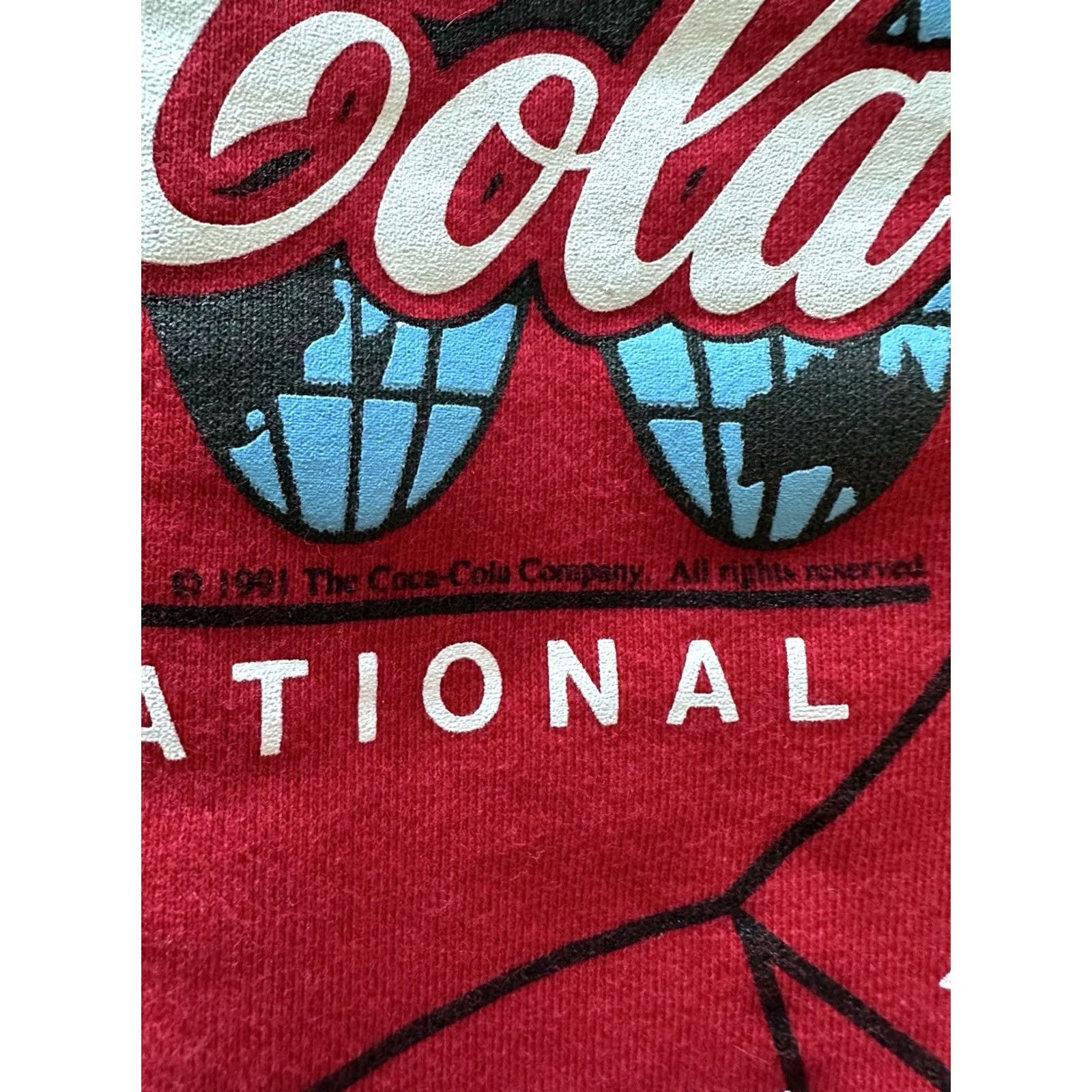 Vintage VINTAGE Coca Cola Sweatshirt Men Size Large Red 90s Crewneck Coke Promotional Size US L / EU 52-54 / 3 - 6 Thumbnail