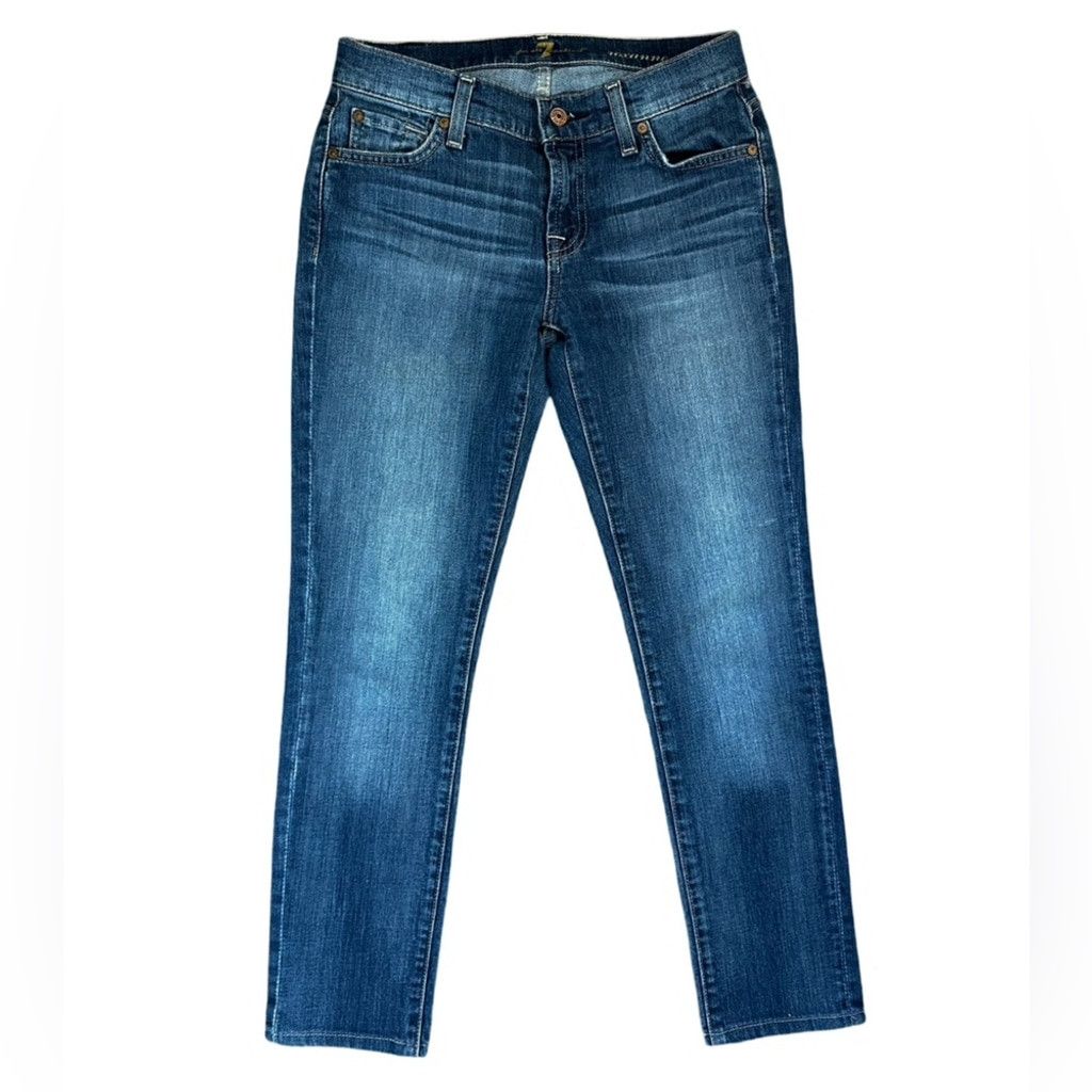 7 For All Mankind NWOT 7 For All Mankind ROXANNE Jeans BLUE Women’s Size 25. Size 25" / US 0 / IT 36 - 2 Thumbnail