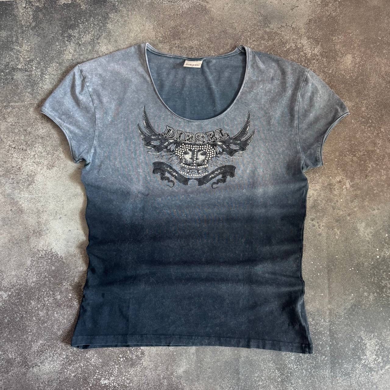 Diesel × Vintage Diesel Vintage Big Logo Gothic T-Shirt Size XL / US 12-14 / IT 48-50 - 2 Thumbnail