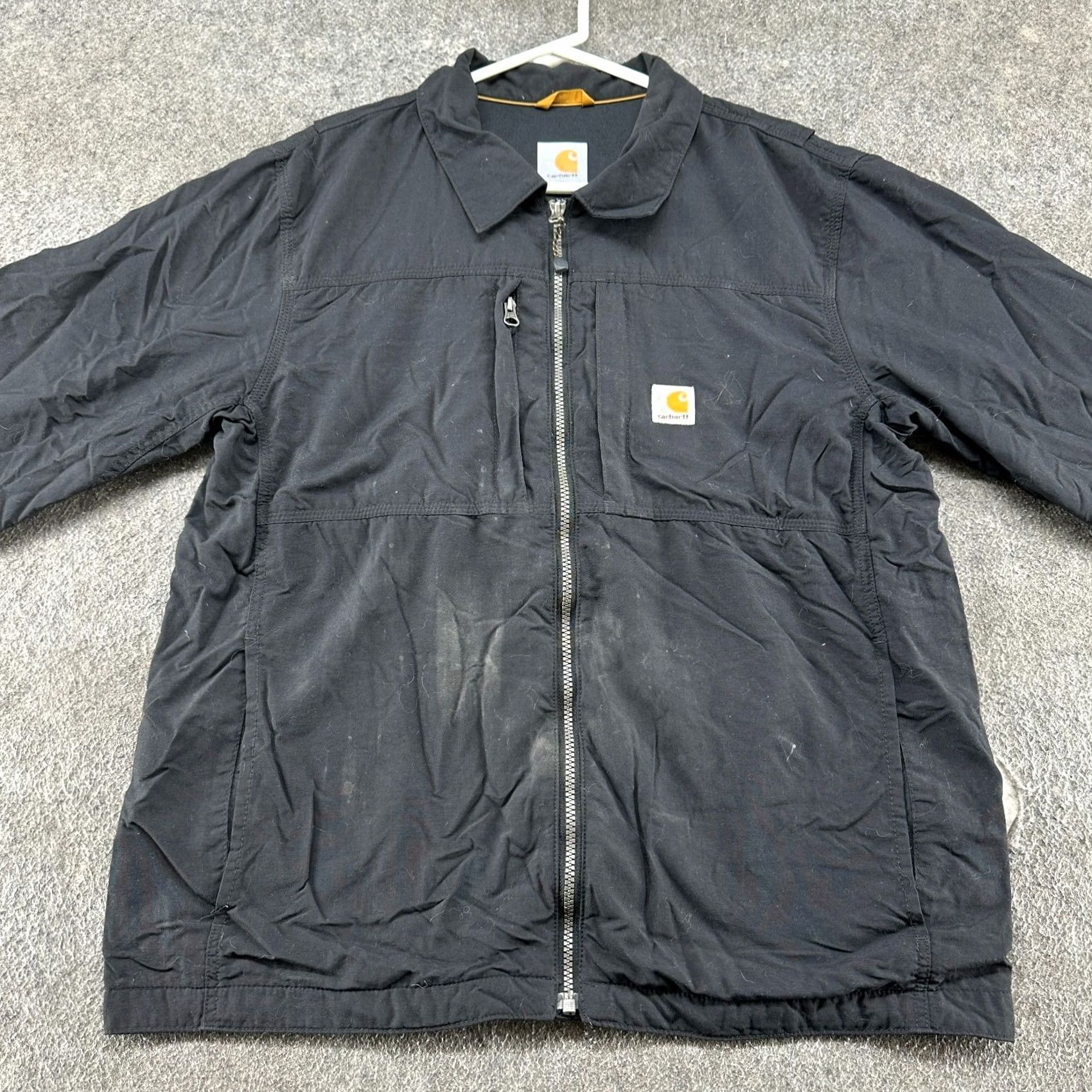 Carhartt VINTAGE Carhartt Jacket Mens M Black Full Swing Zip Nylon Rain Defender Workwear Logo Size US M / EU 48-50 / 2 - 3 Thumbnail