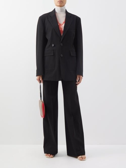 Maison Margiela oc11z0925 Single-Breasted Blazer in Black Size S / US 4 / IT 40 - 2 Thumbnail