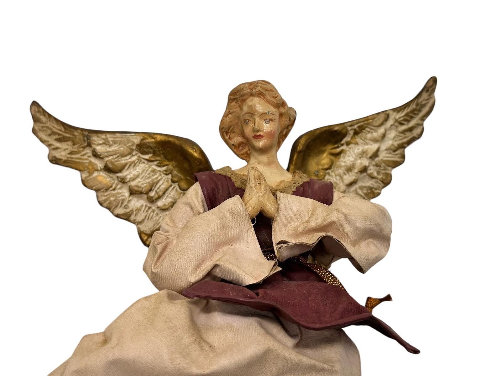 Other Angel Christmas Tree Topper Golden Wings and Praying Hands Size ONE SIZE - 5 Thumbnail
