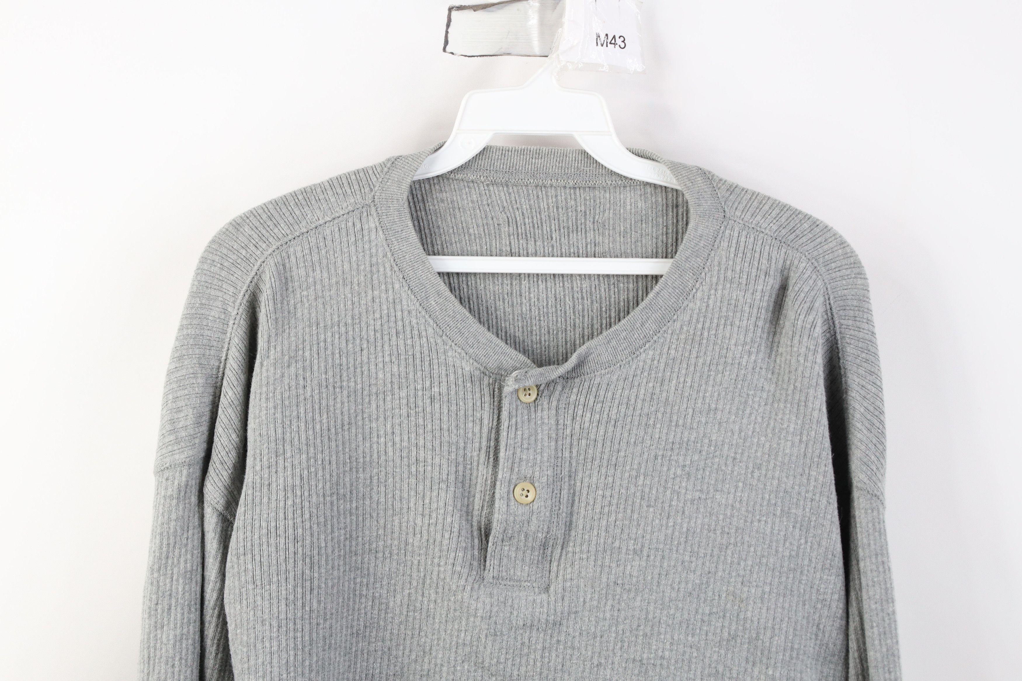 Vintage Vintage 90s Y2K Streetwear Knit Long Sleeve Henley T-Shirt Size US L / EU 52-54 / 3 - 2 Thumbnail