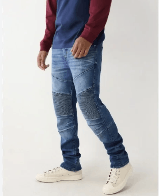 True Religion True Religion Rocco Moto Skinny Denim Jeans Sonic Indigo 42 Size US 42 / EU 58 - 1 Thumbnail