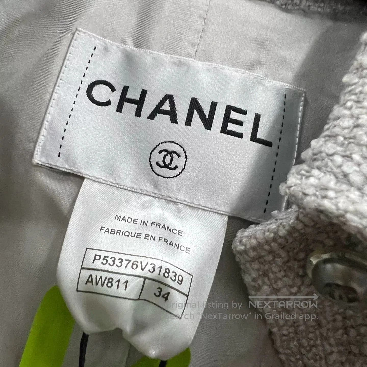 Chanel silver gray woven Chanel jacket. Size XS / US 0-2 / IT 36-38 - 4 Thumbnail