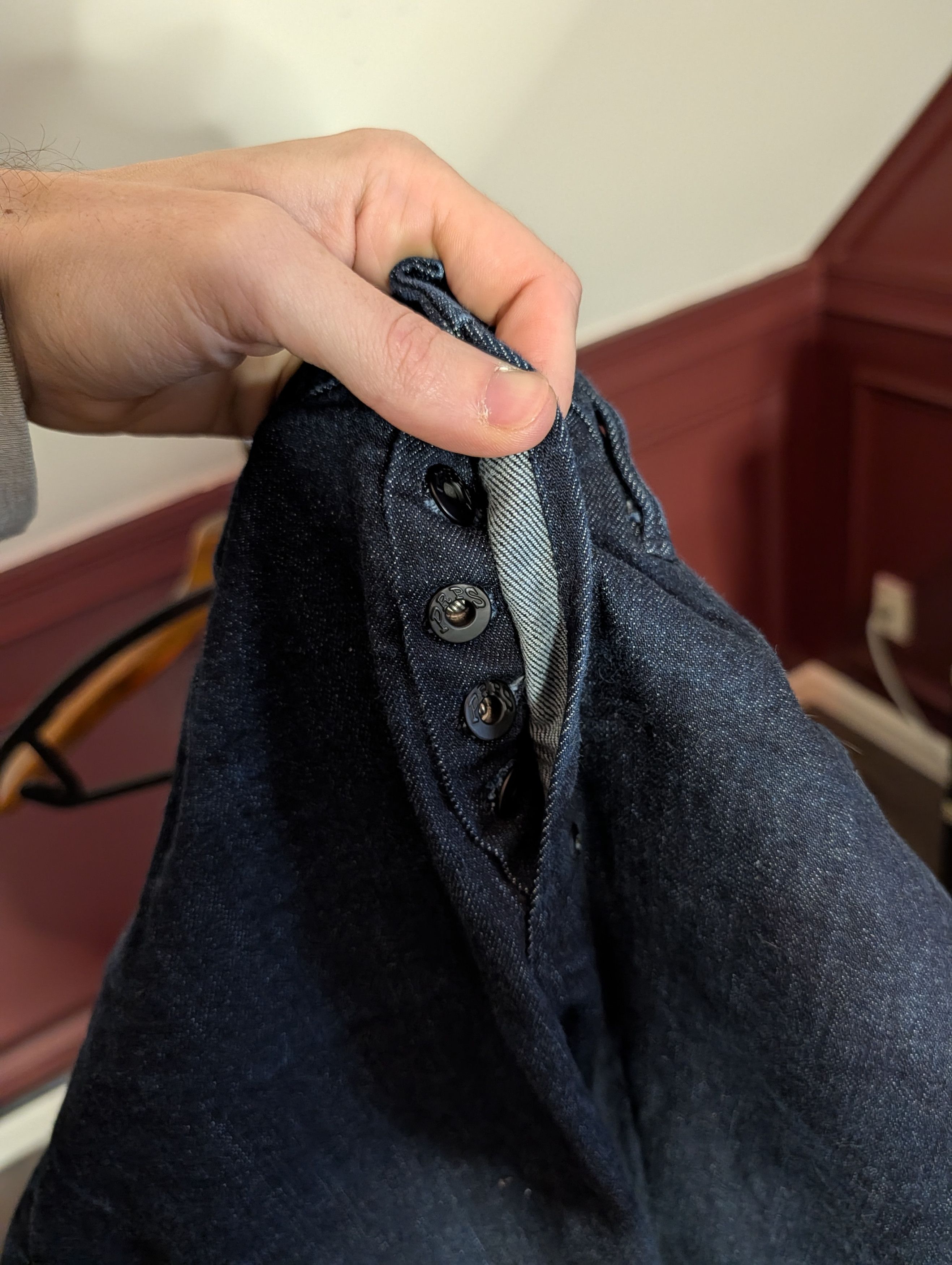 Prps Demon indigo corduroy boro patch blue denim slim jeans Size US 34 / EU 50 - 15 Thumbnail