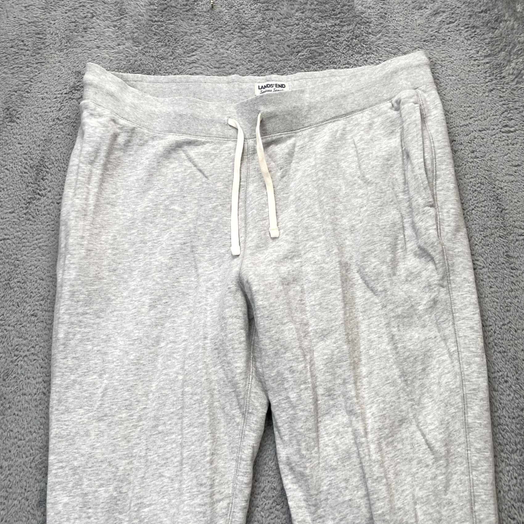 Lands' End Lands' End Pants Womens XL Gray Jogger Drawstring Comfort Pockets Tapered Front Flat Front City Preppy Sports Boy Mens Women Girls Size 40" / US 18 - 4 Thumbnail
