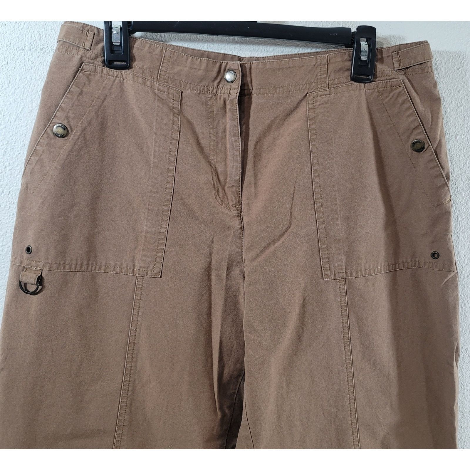 Jones New York Jones New York Brown Flat Front Cropped Pant 10 Straight Leg Size 32" / US 10 / IT 46 - 5 Thumbnail