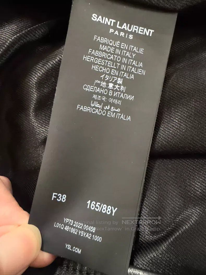 Saint Laurent Paris Saint Laurent Paris Biker Zipper Leather Jacket, size: F38 Size XS / US 0-2 / IT 36-38 - 4 Thumbnail