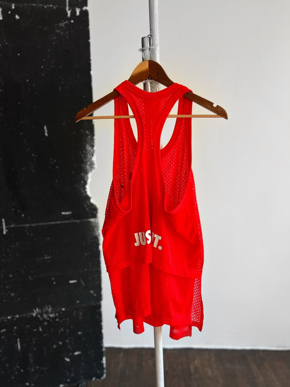 Nike Nike Womens Red Mesh Two Layer Active Sport Tank Top Size L / US 10 / IT 46 - 3 Thumbnail