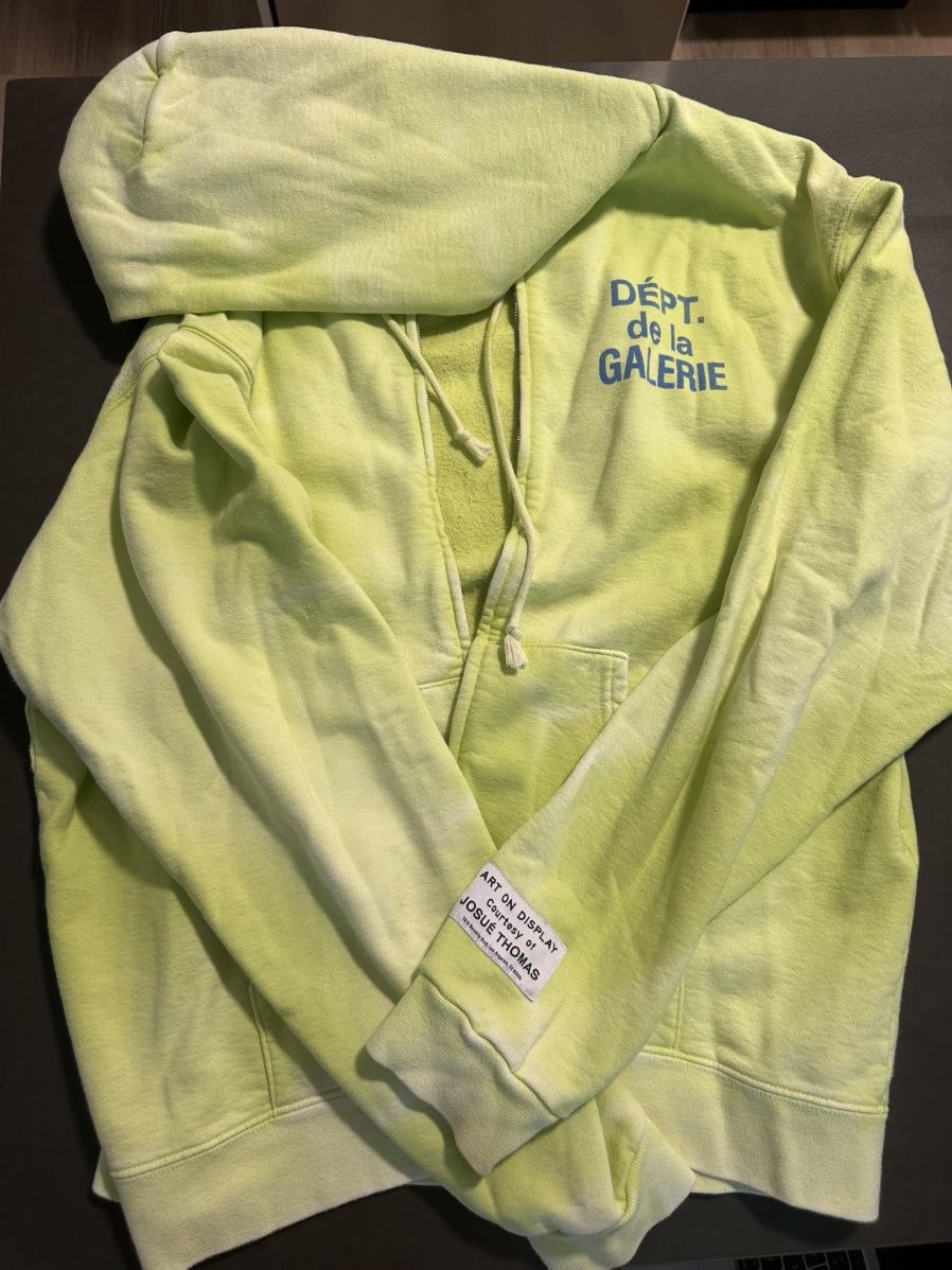 Gallery Dept. Gallery Dept Neon Green and French Blue Zip Up hoodie Size US XL / EU 56 / 4 - 2 Thumbnail