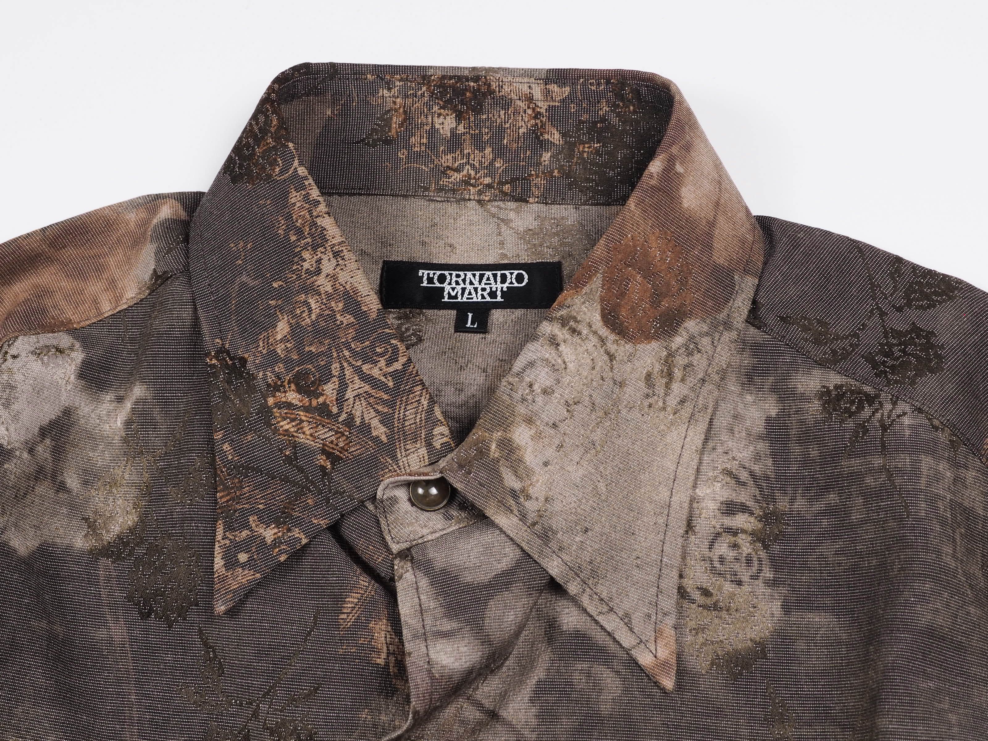 Tornado Mart Tornadomart laceup shirt boutique print Size US M / EU 48-50 / 2 - 6 Thumbnail