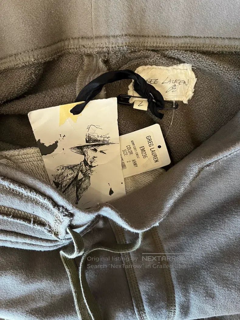 Greg Lauren Greg Lauren size M Military Green Patchwork Drawstring Spo Size US 27 - 7 Thumbnail