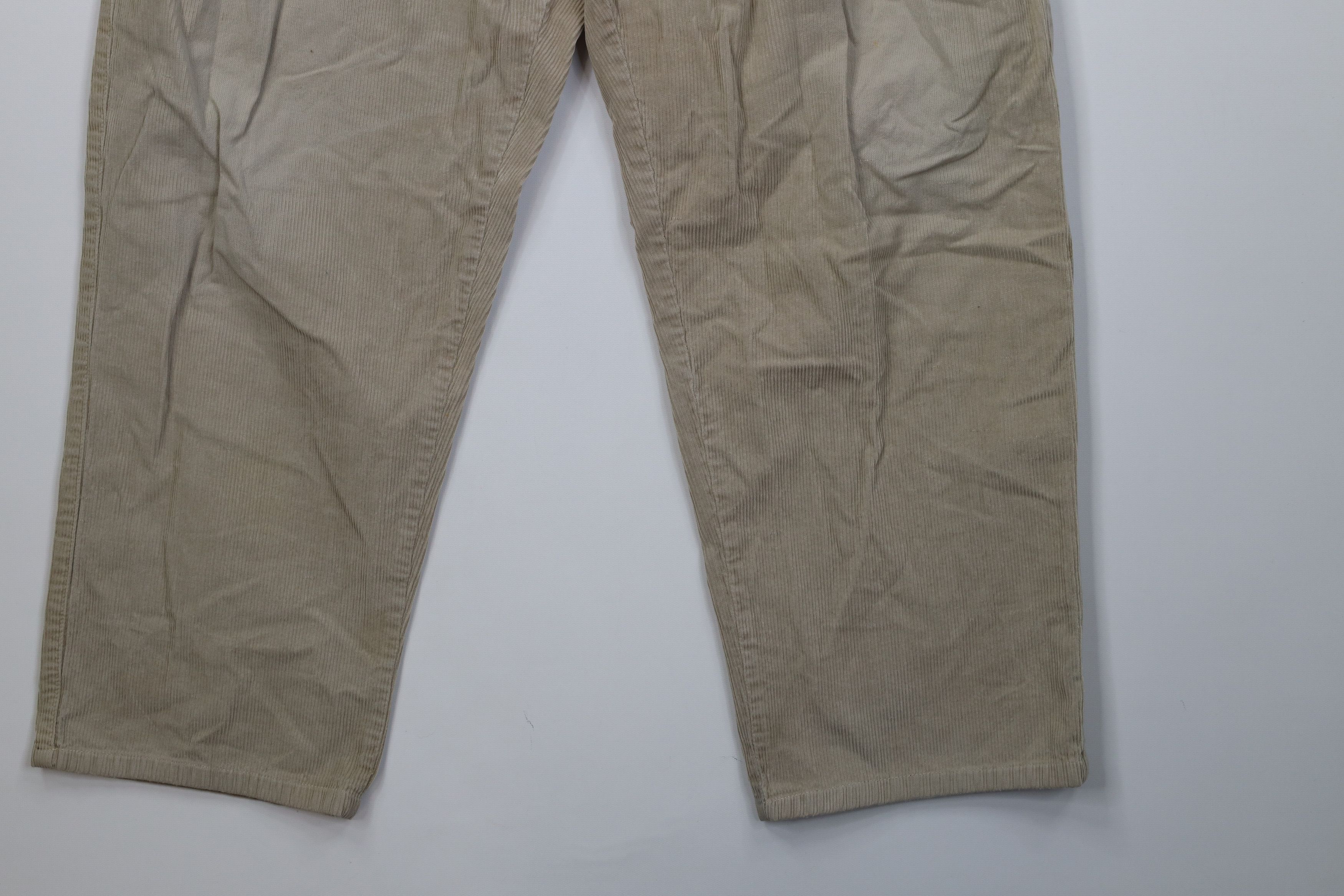Vintage Vintage 90s Streetwear Wide Leg Corduroy Chino Pants Beige Size US 34 / EU 50 - 5 Thumbnail