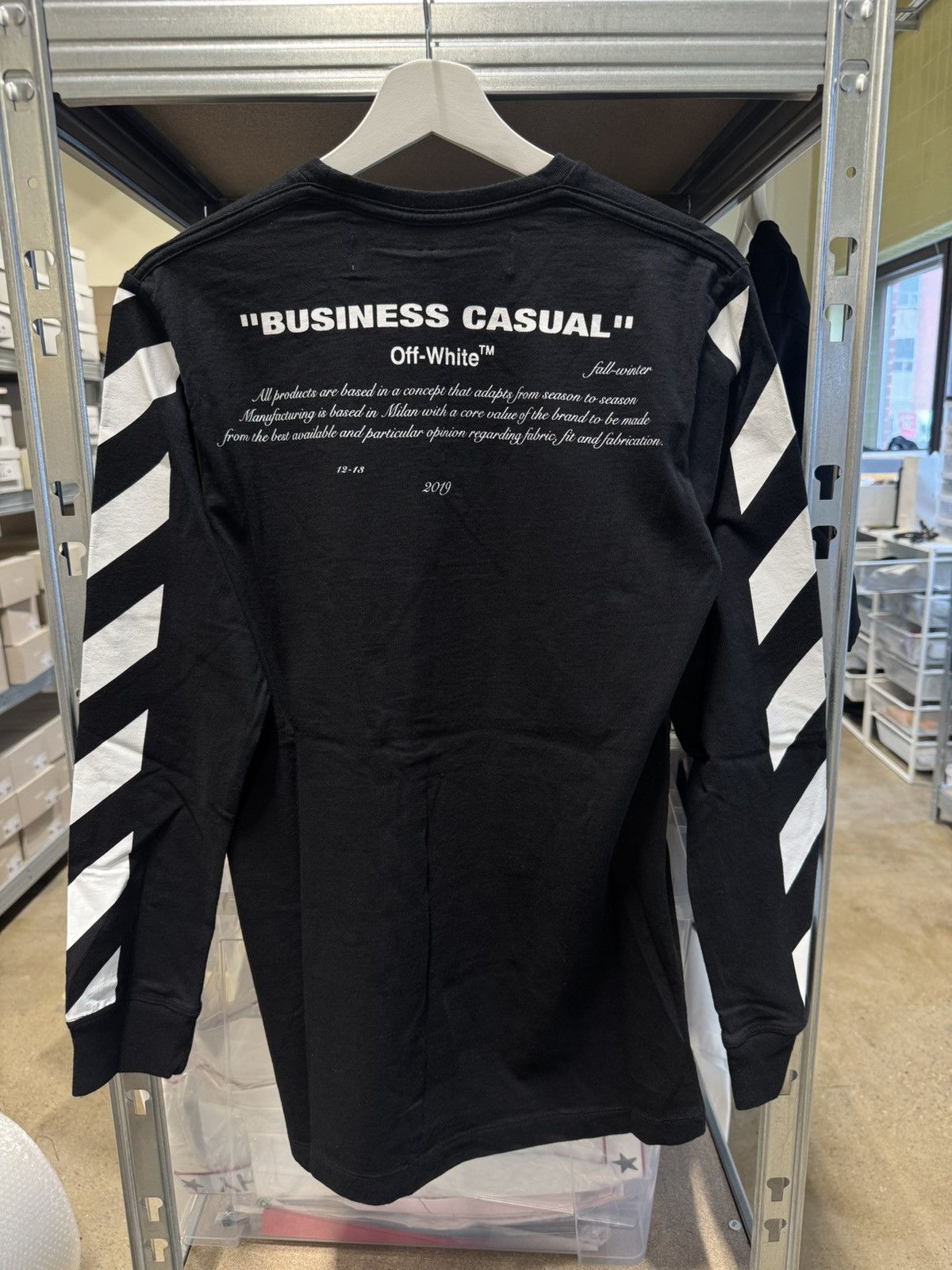 Off-White Off-White Bernini Printed Long Sleeve T-Shirt NEW 500$ Size US M / EU 48-50 / 2 - 2 Thumbnail