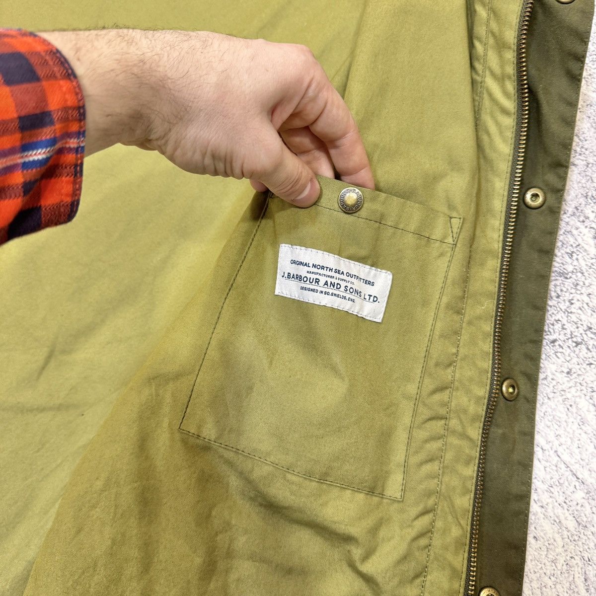 Barbour Barbour Orkney Mens Waxed Jacket L size Size US L / EU 52-54 / 3 - 12 Thumbnail