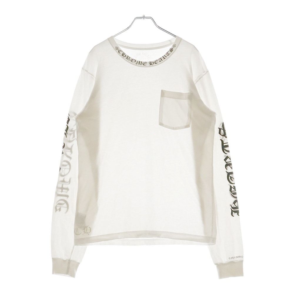 CHROME HEARTS Neck Logo Long Sleeve Tee White