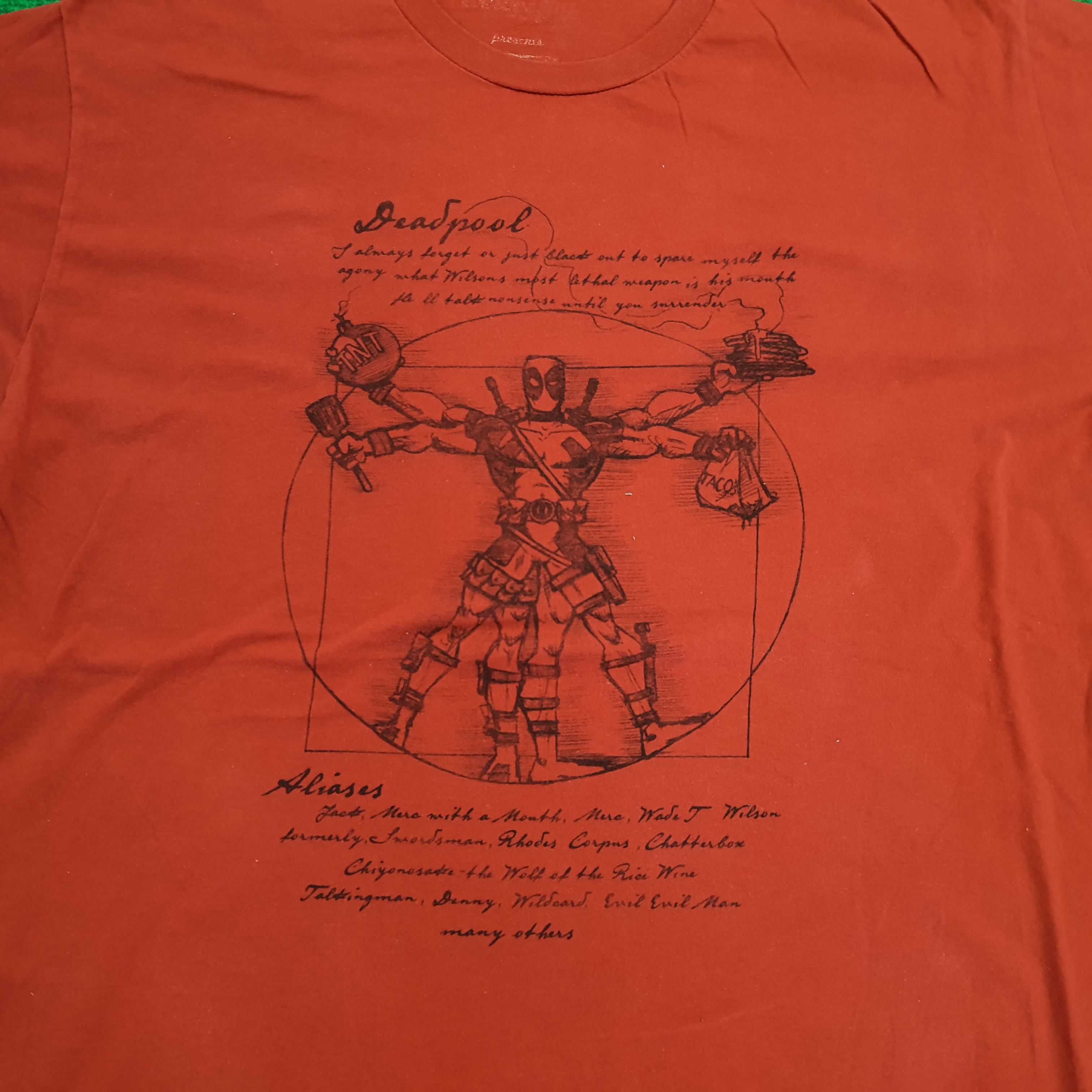 Marvel Comics Marvel Cinema Universe DEADPOOL Anti Hero Movie Tshirt Size US XL / EU 56 / 4 - 2 Thumbnail