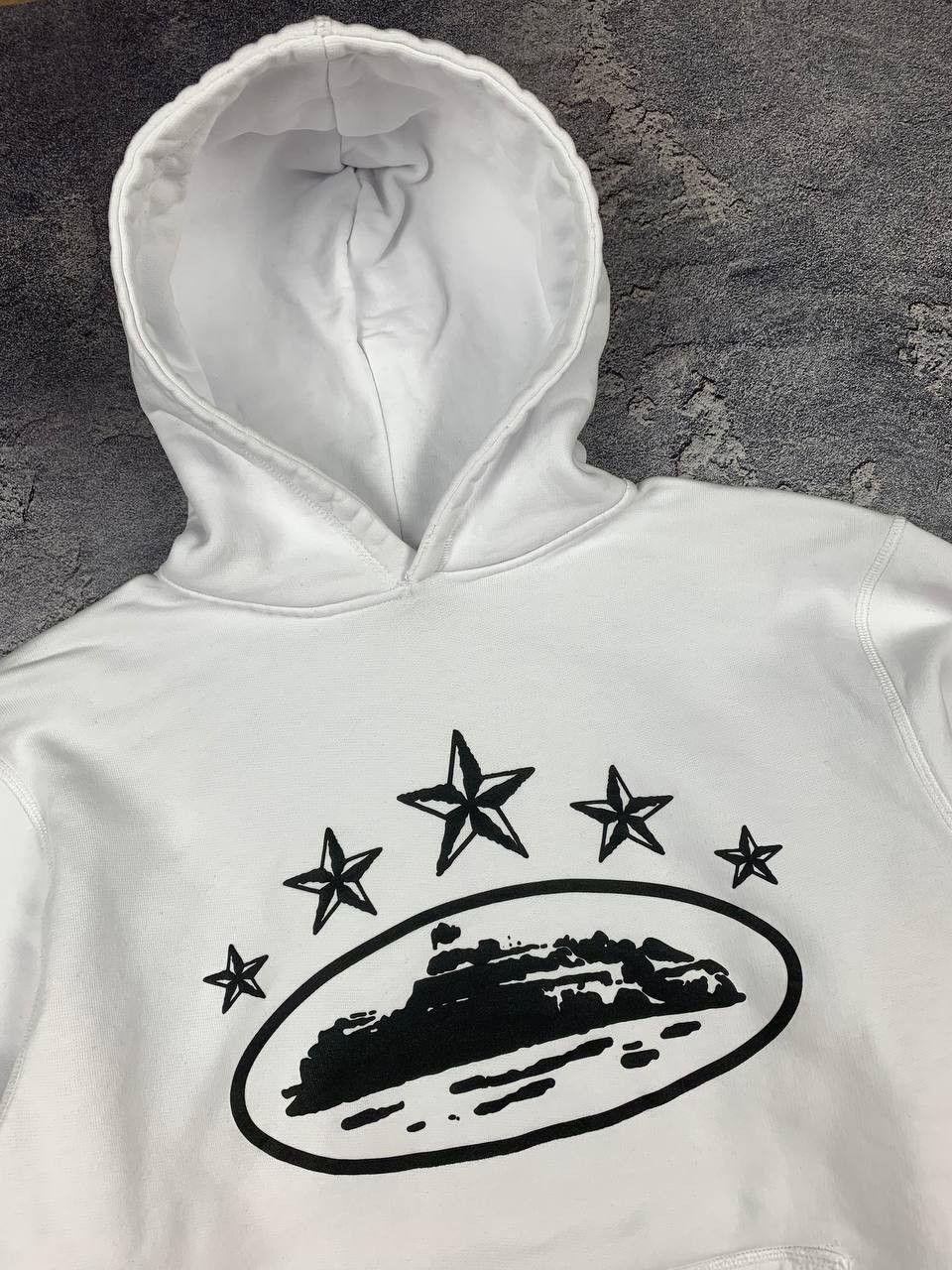 Corteiz Corteiz 5 Stars Alcatraz Men's White Hoodie Cotton Blend Size US M / EU 48-50 / 2 - 7 Thumbnail