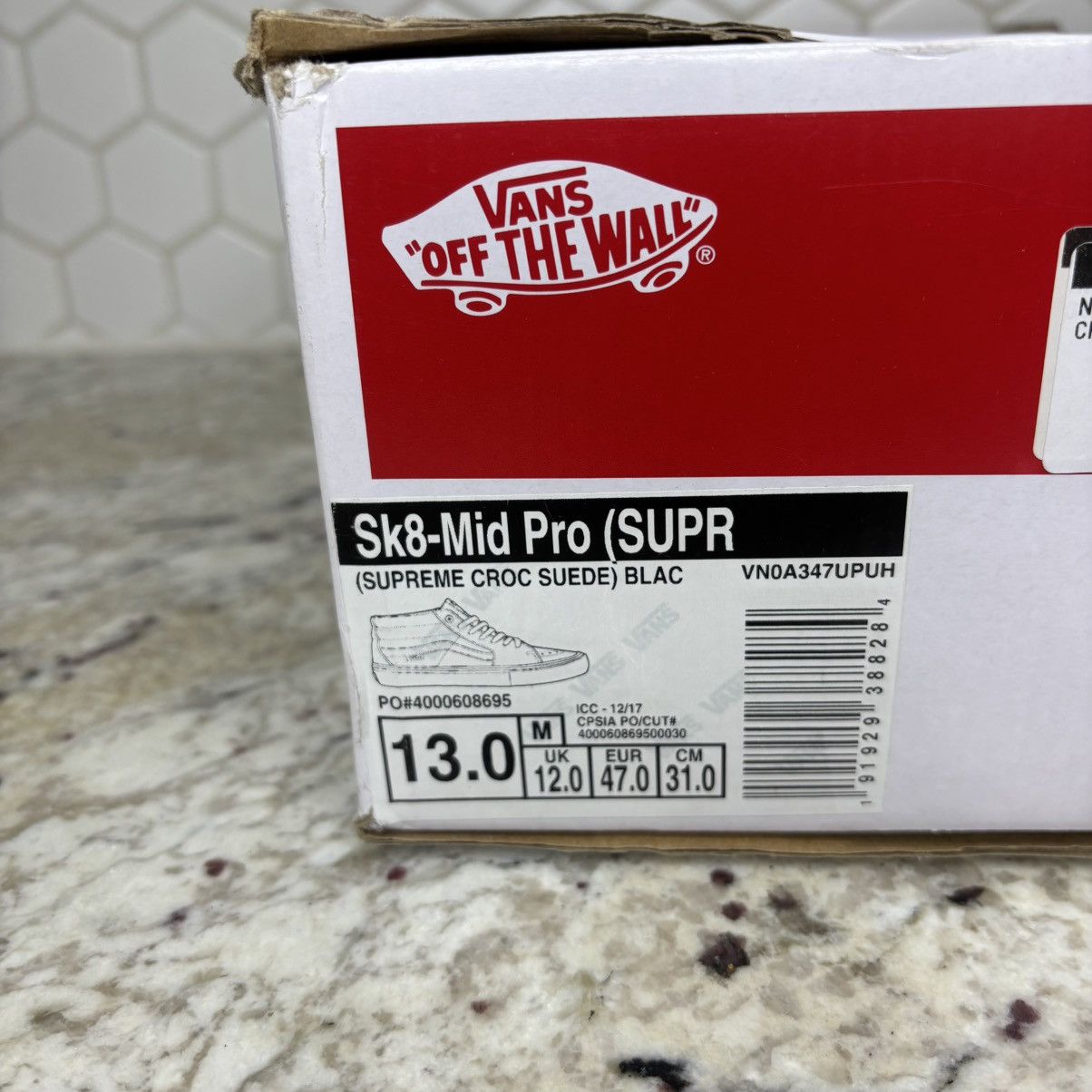 Supreme × Vans Size 13-Vans Sk8-Mid Supreme Croc Corduroy Mustard (2018) Size US 13 / EU 46 - 15 Thumbnail