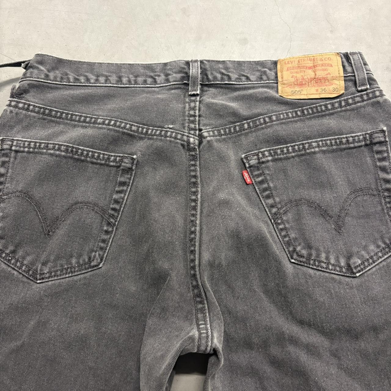 Levi's Crazy Vintage Y2K/2000s Baggy Levis 505 Black Denim Jeans! Size US 36 / EU 52 - 5 Thumbnail