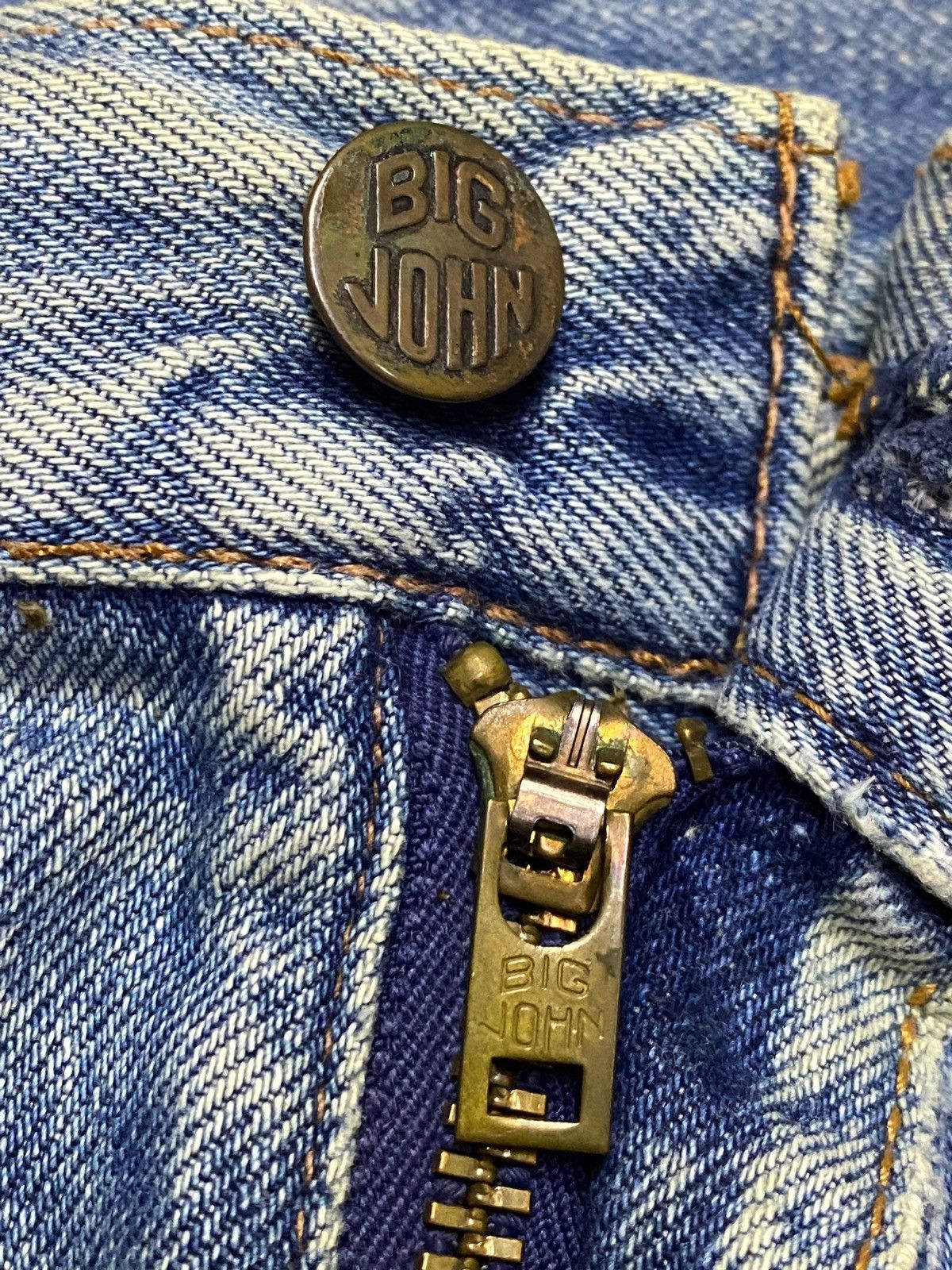 Big John Vintage Big John Mud Wash Distressed Loose Jeans Size US 29 - 9 Thumbnail