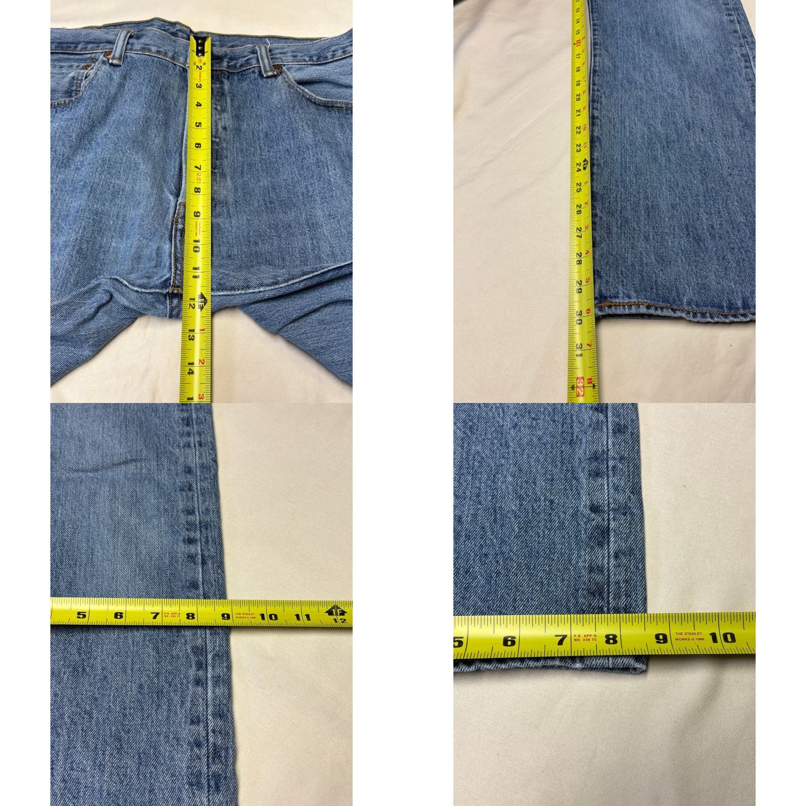Levi's Levi's 501 Original Fit Jeans Mens Blue Straight Leg Button Fly Denim 36x32 Size US 36 / EU 52 - 9 Thumbnail