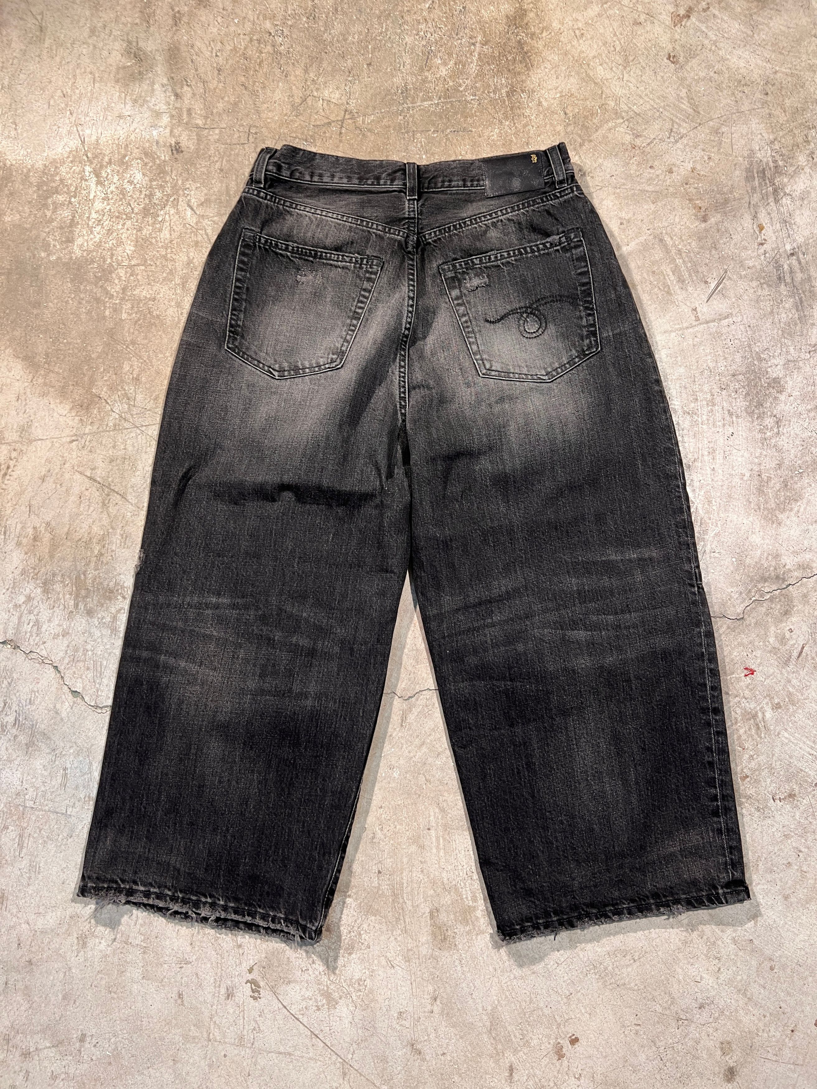 R13 R13 Crop Wide Leg Jean Wilson Black Size 27" / US 4 / IT 40 - 2 Thumbnail