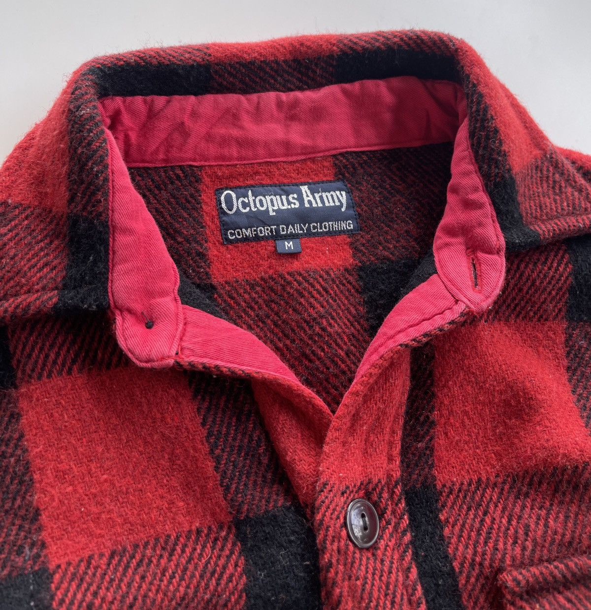 Vintage Octopus Army Wool Flannel Jacket