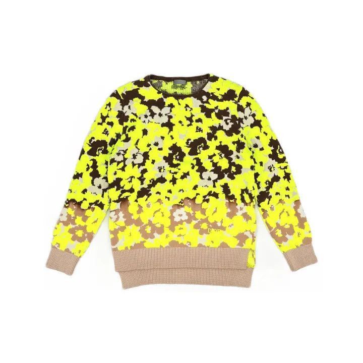 Dior Dior Dior SS22 Yellow Floral Knit Sweater 0079-2507 Size US M / EU 48-50 / 2 - 2 Thumbnail