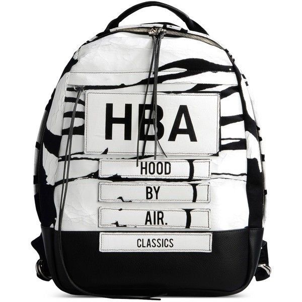 Hood by air HBA SS16 cracked paint leather small backpack